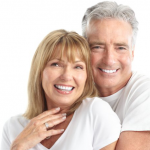 Couple, both with a brilliant smile